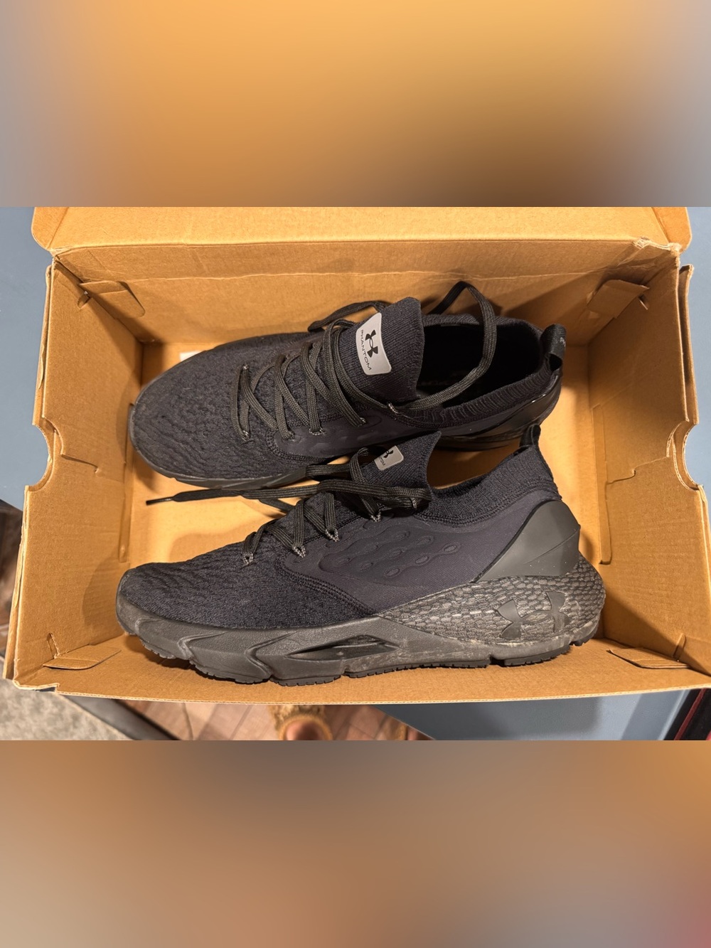 Under Armour Black Knit Low-Top Sneakers